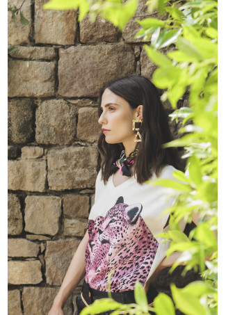 Camiseta estampado leopardos