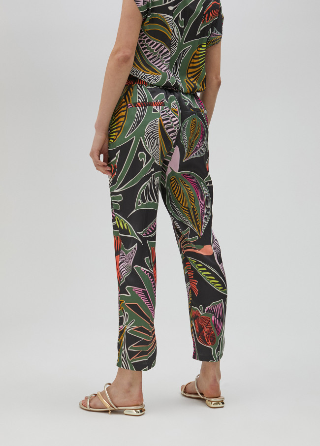Pantaloni jogger stampa floreale