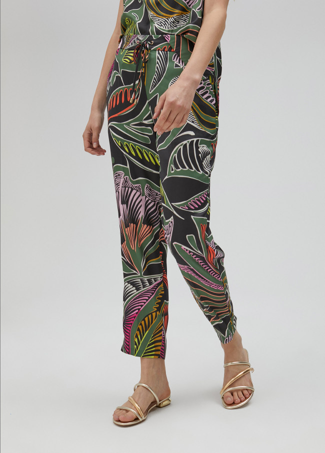 Pantalon jogger imprimé floral