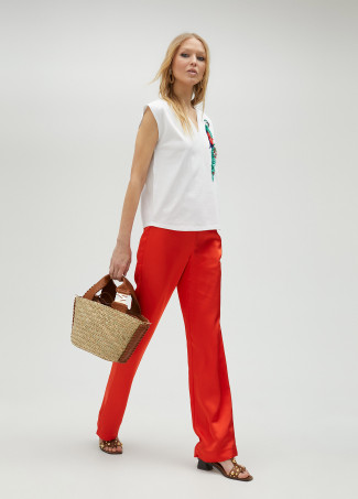 T-shirt with multicoloured Parrot detail