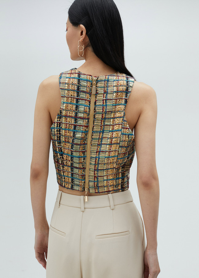 Palazzo trousers with darts