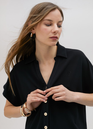 Camisa fluida de malha