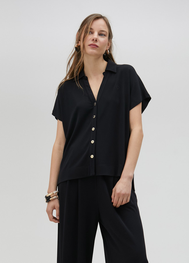 Camisa fluida de malha
