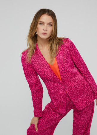 Blazer mit Animal Print