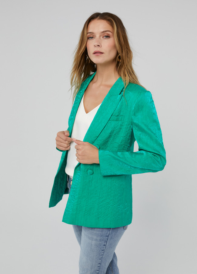 Blazer im Knitter-Look