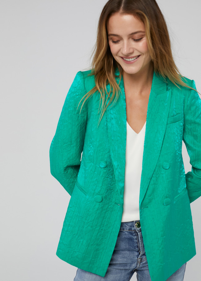 Blazer effetto stropicciato