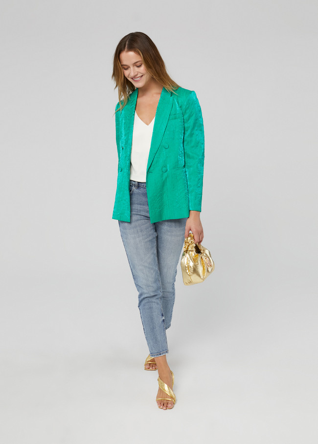 Blazer toucher rugueux