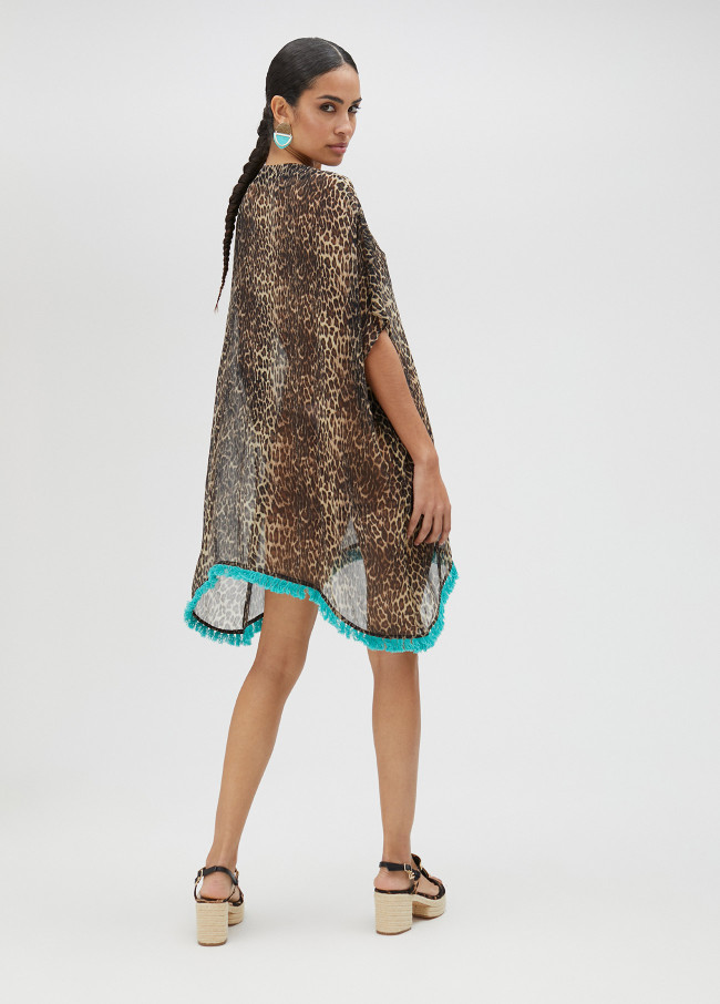 Robe courte imprimé animal