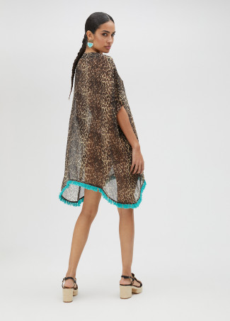 Robe courte imprimé animal