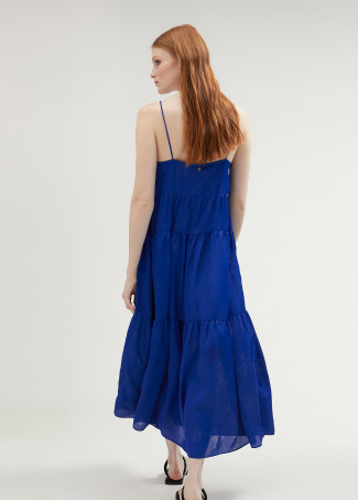 Vestito con spalline e volant