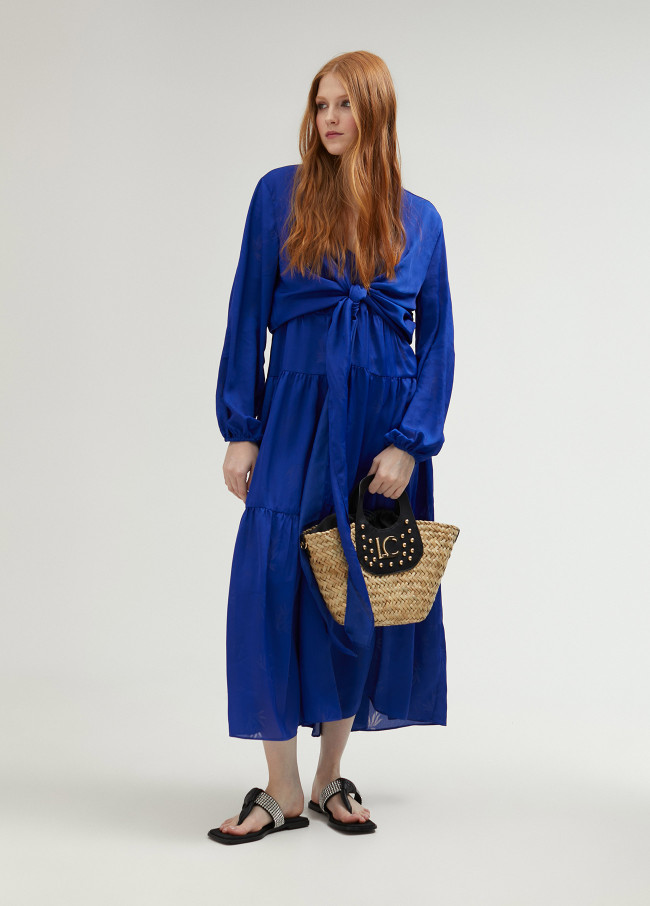 Robe à bretelles avec volants