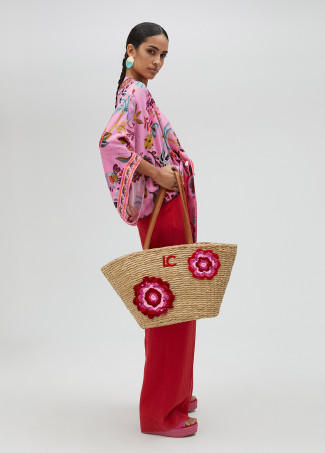 Sac cabas fleurs crochet