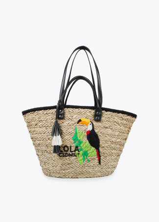 Sac cabas toucan brodé