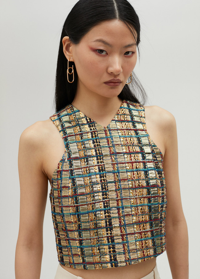 Top scollo all'americana