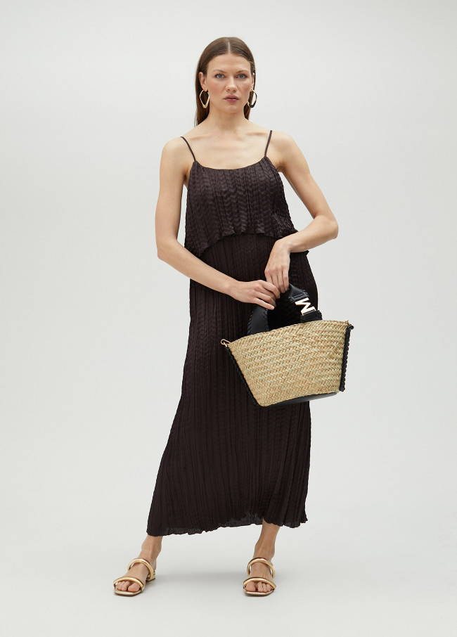 Robe midi à volants