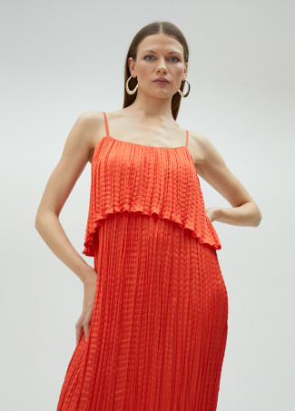 Vestito midi con volant