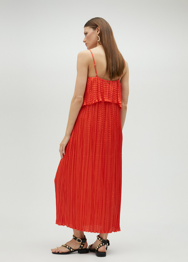 Vestito midi con volant