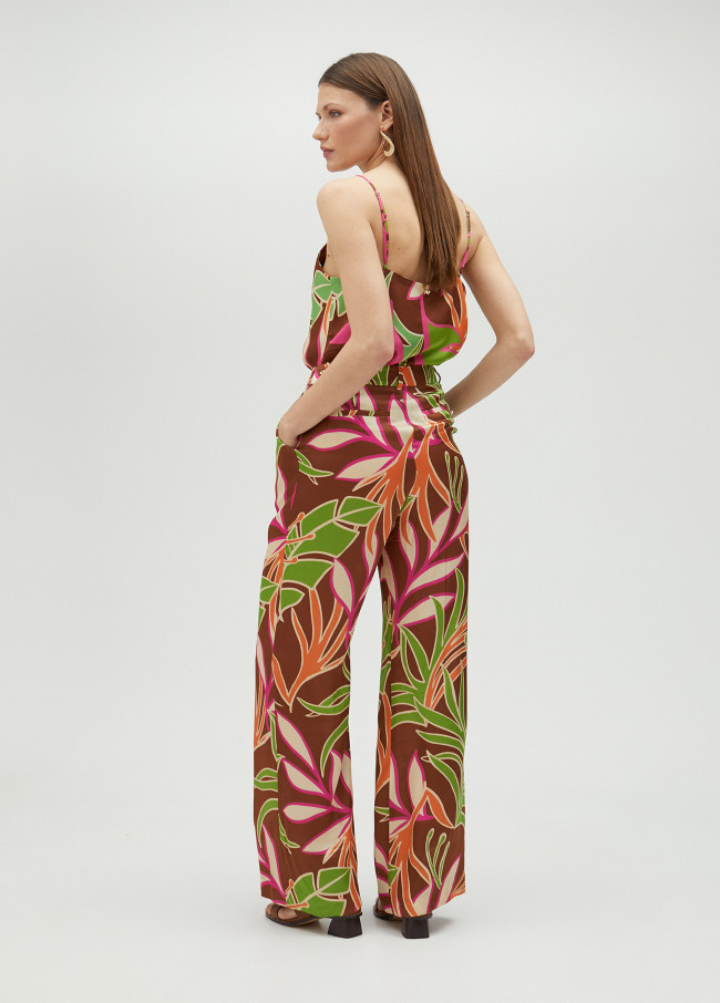 Fließende Hose mit Blumenprint