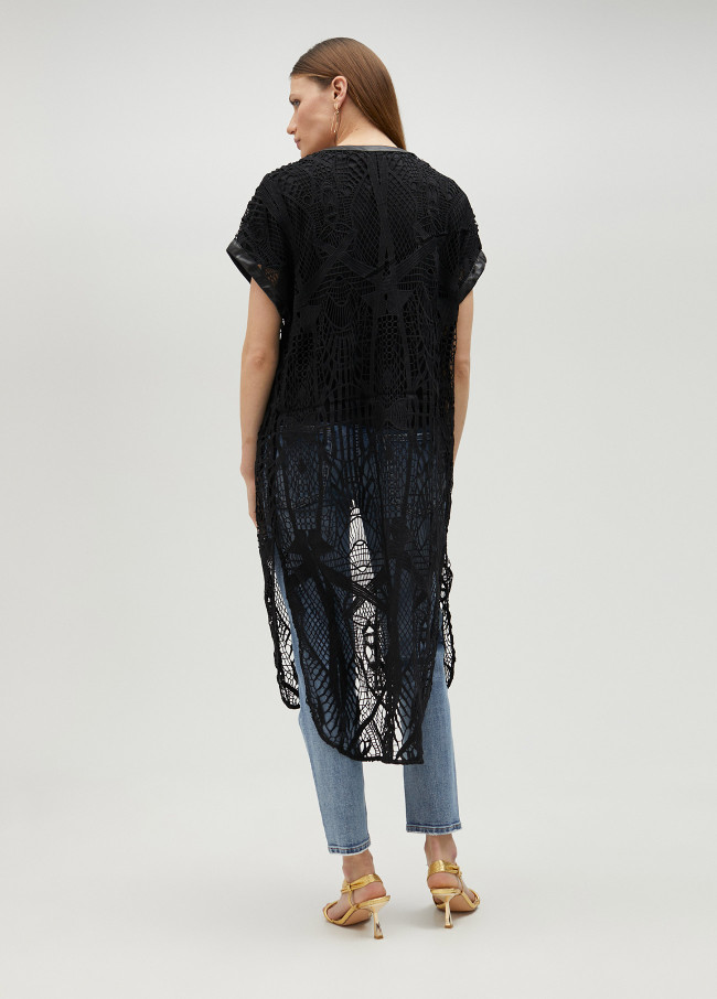 Camicia traforata guipure