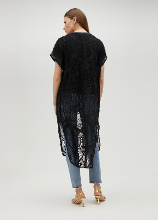 Chemise ajourée guipure