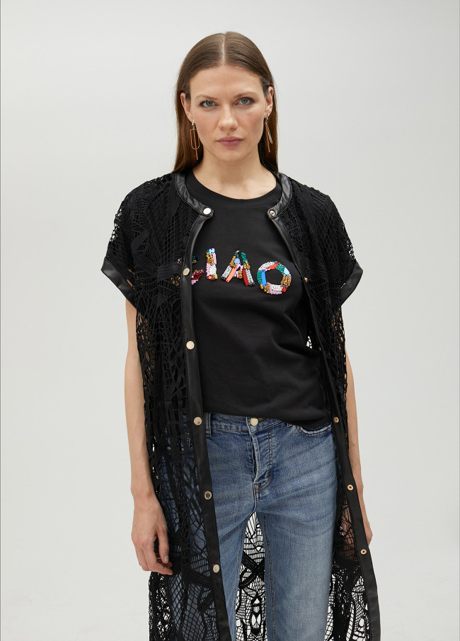 Camisa calada guipur