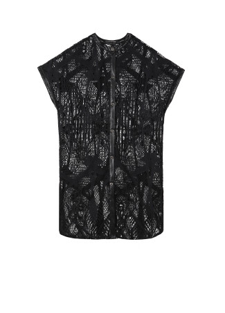 Camicia traforata guipure