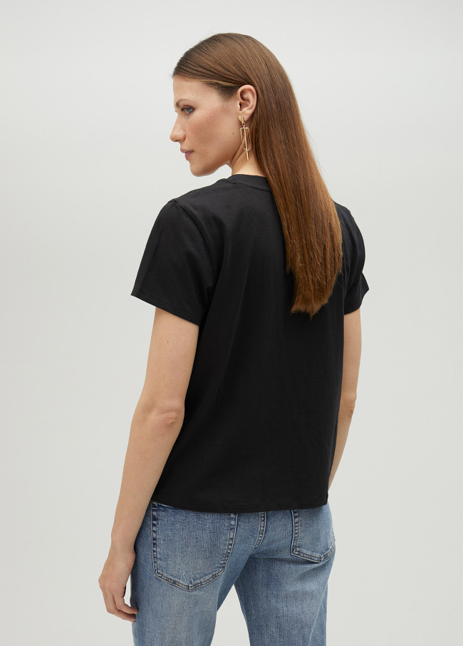 Black multicoloured Ciao T-shirt