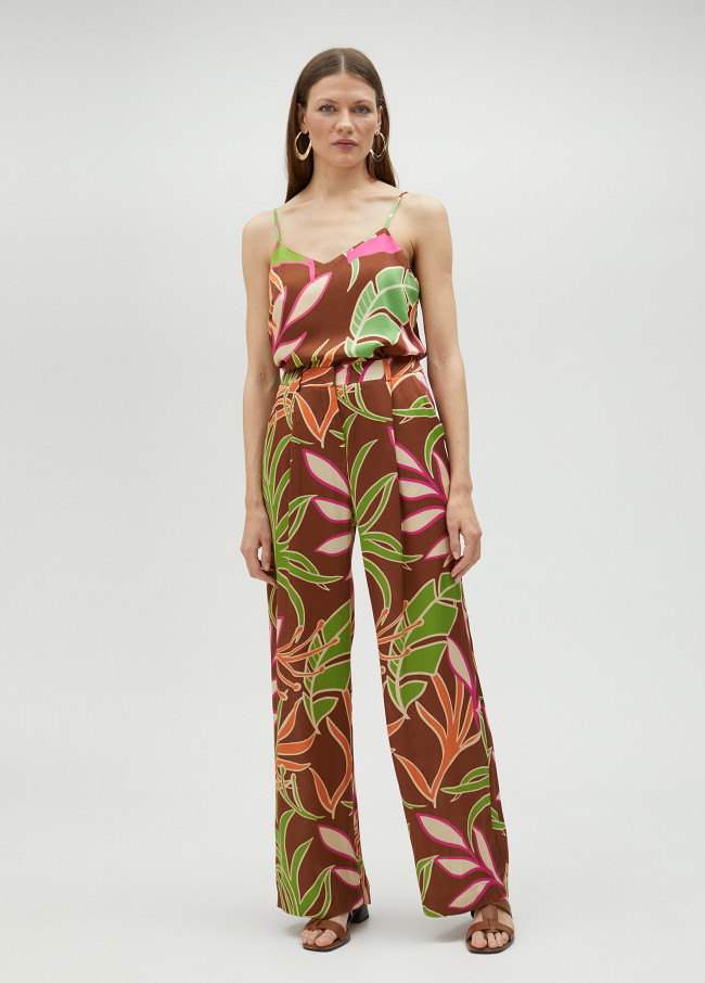 Top lencero de tirantes estampado floral