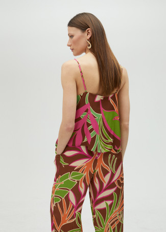 Top lencero de tirantes estampado floral