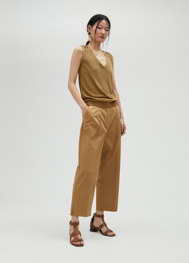 Top de malha detalhe eyelets