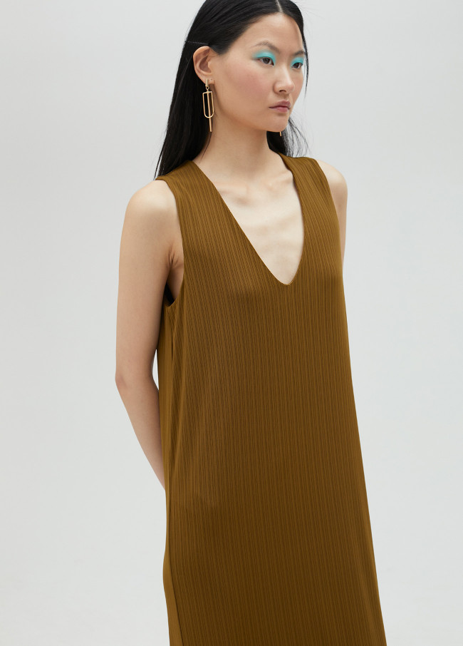 Vestido midi de punto