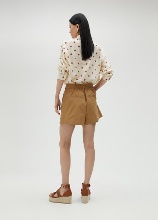 Camel Bermuda shorts