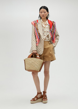 Camel Bermuda shorts