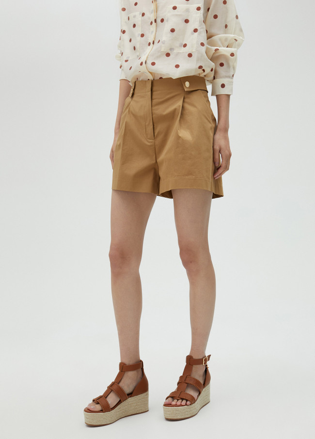 Camel Bermuda shorts