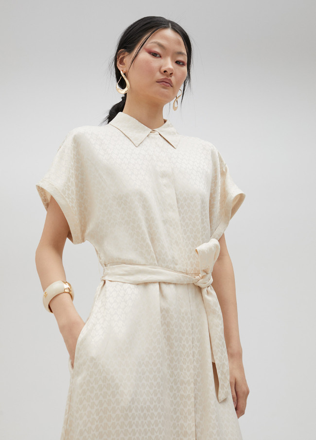 Satin finish shirt dress 2