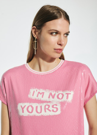 Camiseta detalle lentejuela I´m not yours