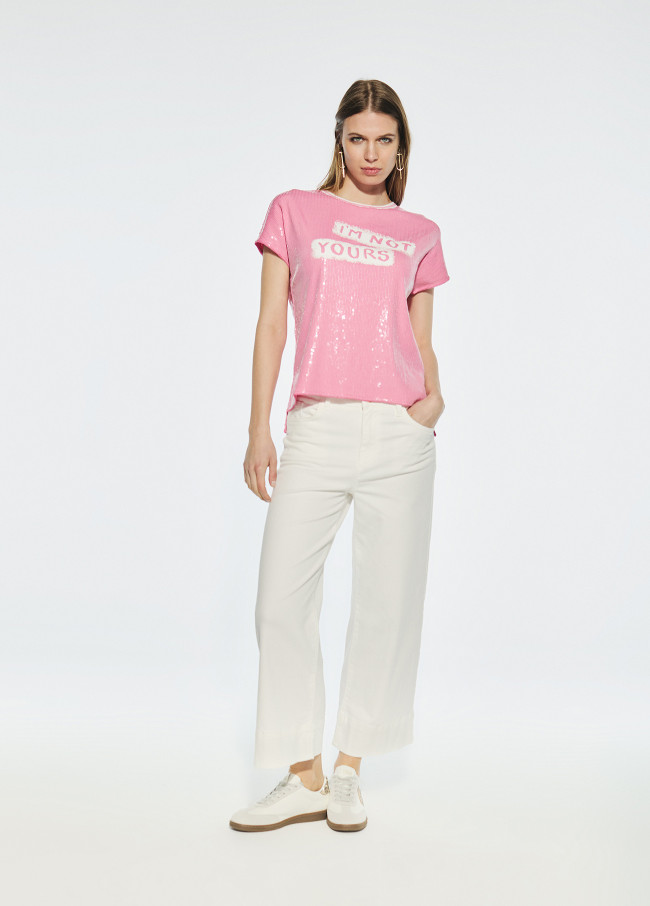 Camiseta detalle lentejuela I´m not yours