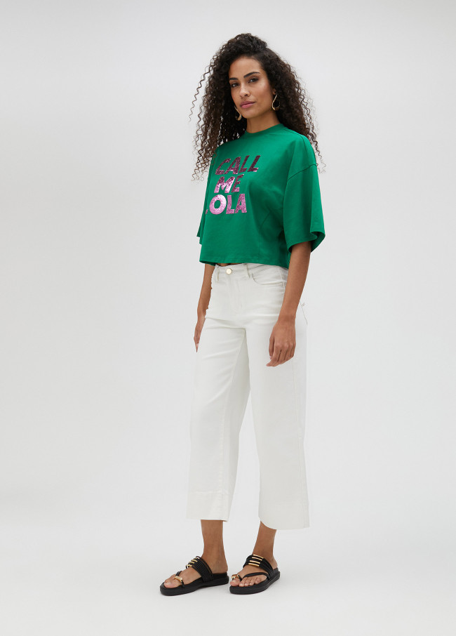 Camiseta cropped Lola