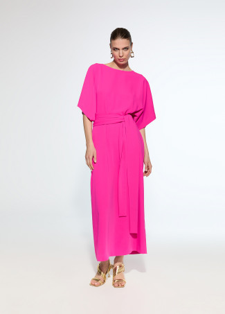 Vestido largo color fucsia