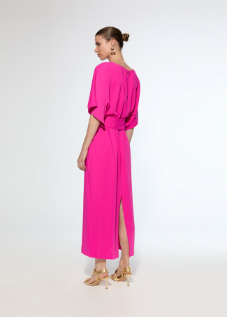 Vestido largo color fucsia