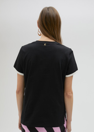 T-shirt avec poche LC brodée