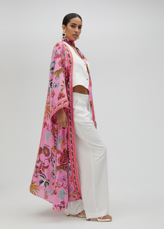 Kimono lungo tropicale