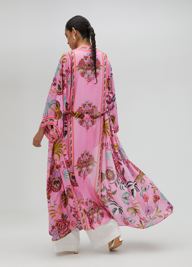 Kimono lungo tropicale