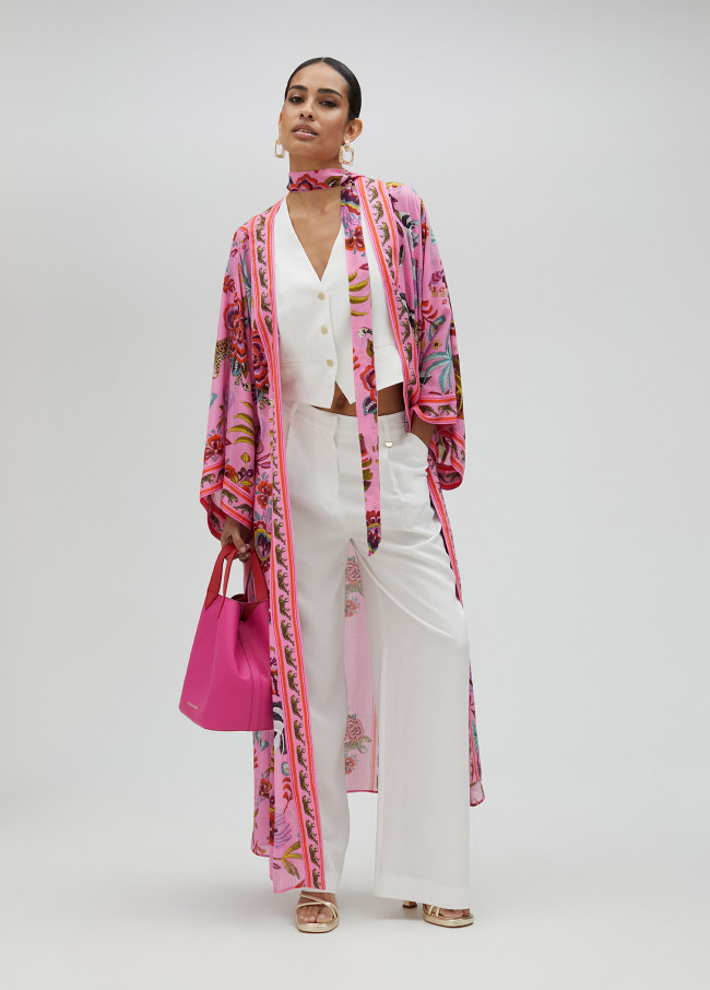 Kimono largo tropical