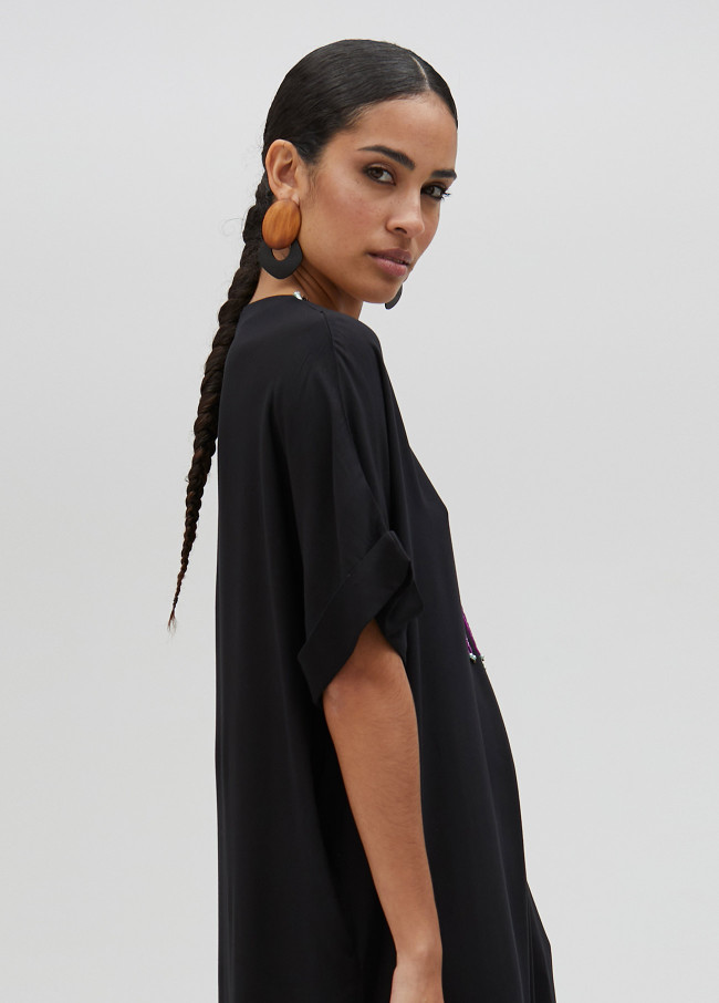 Midi Kurta dress with rhinestones