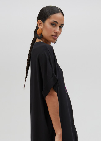 Kurta vestito midi con strass