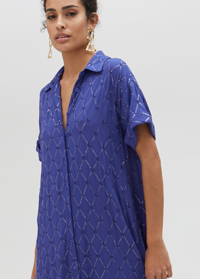 Vestido largo con lentejuelas