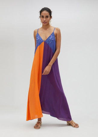 Robe longue à bretelles