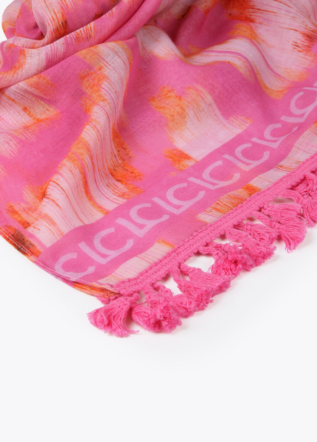 Páreo com estampado zebra rosa