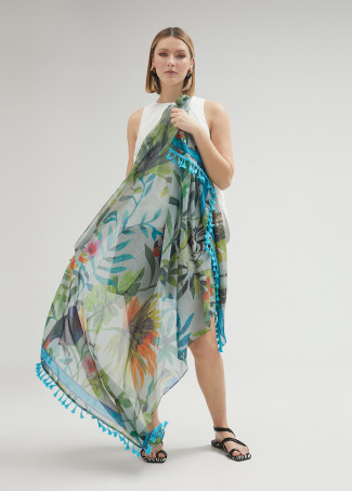 Tropical print wrap